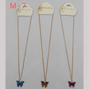Galaxy Art Jewellery Gold Plated Butterfly Pendant (Assorted Color)