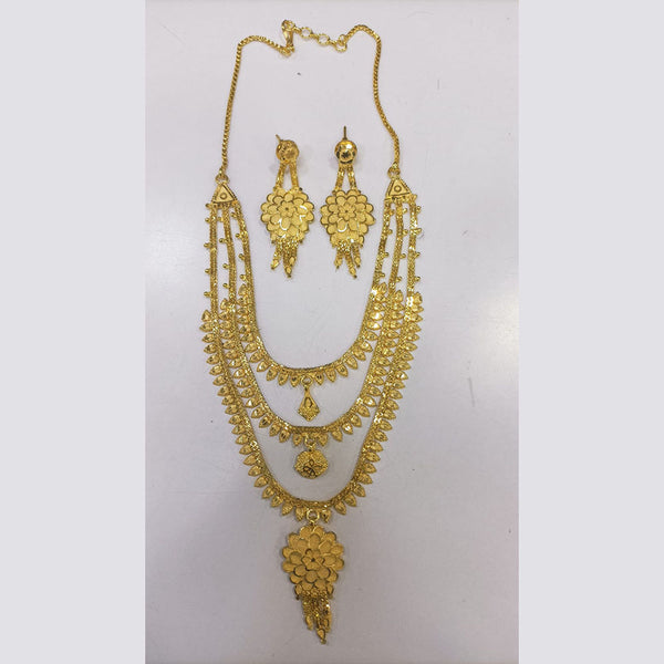 Marudhar's  Forming Gold Long Necklace Set
