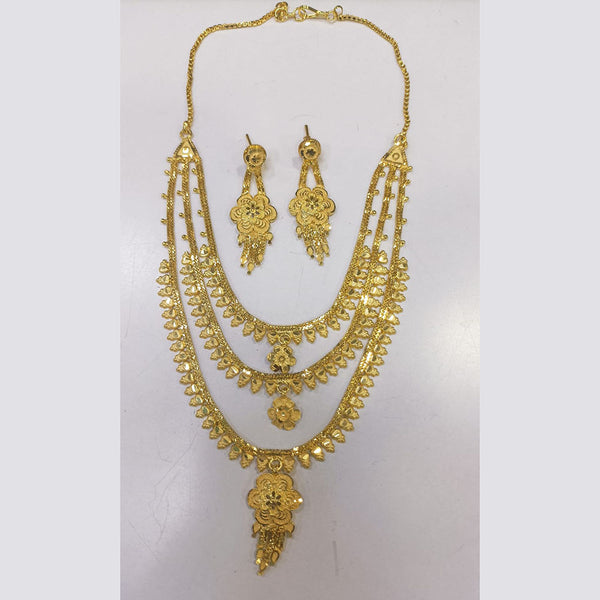 Marudhar's  Forming Gold Long Necklace Set