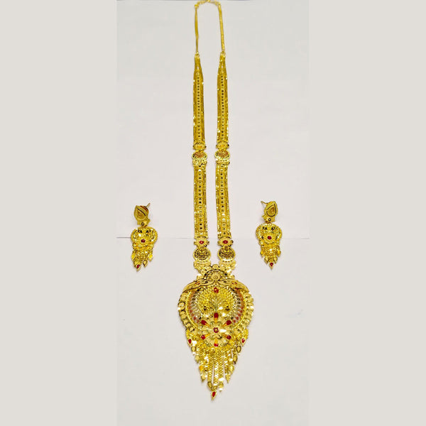 Sunrise Gold  Forming  Long Necklace Set