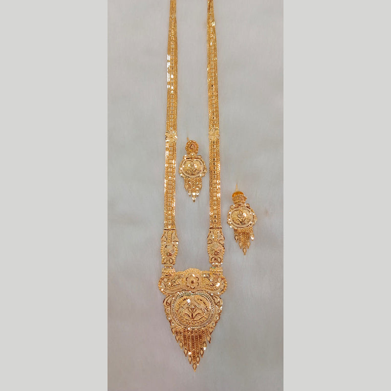 Sunrise Gold Forming Gold Long Necklace Set