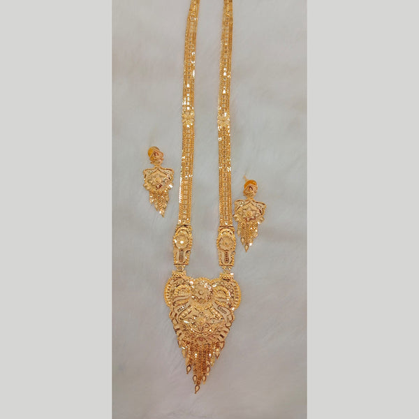 Sunrise Gold Forming Gold Long Necklace Set