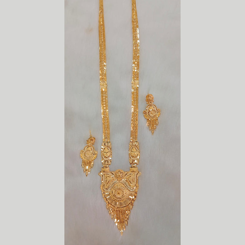 Sunrise Gold Forming Gold Long Necklace Set