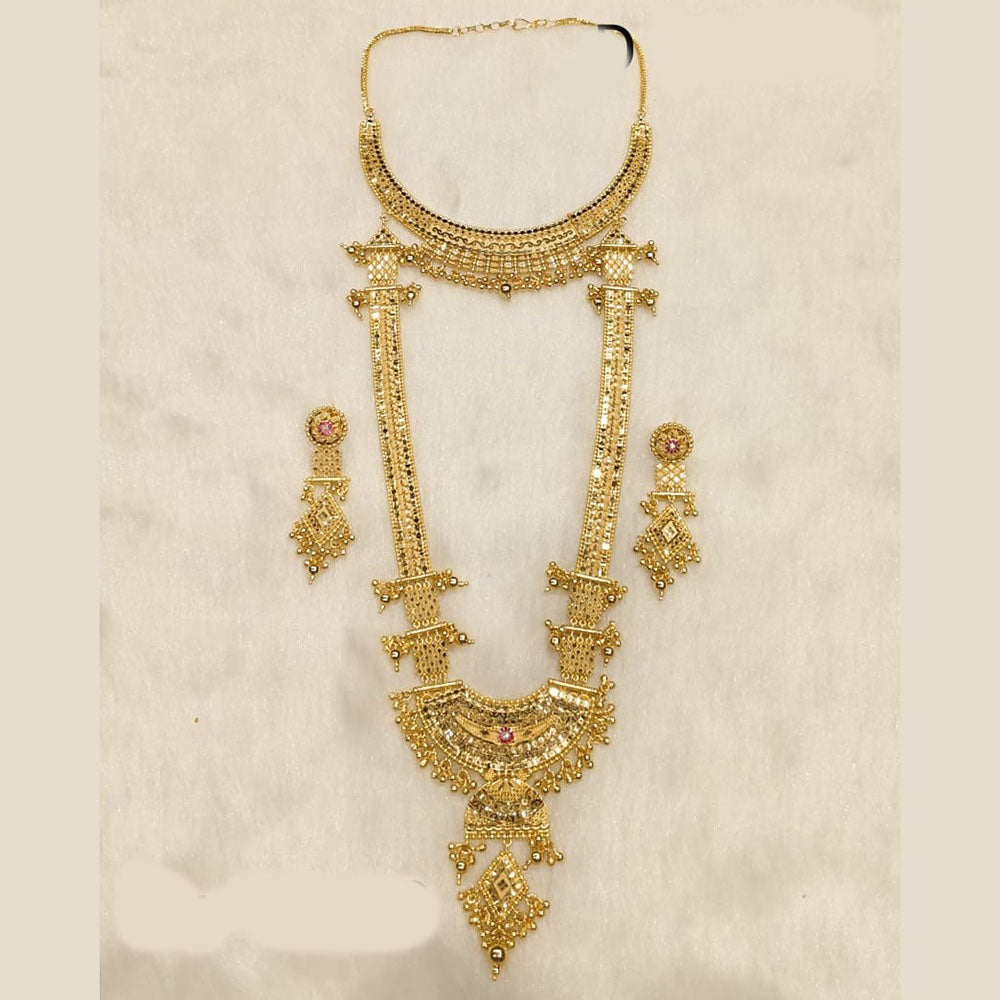 Sunrise Gold Forming Long Necklace Set