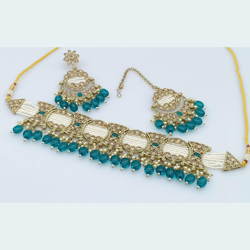 Rani Sati Jewels Crystal Stone Choker Necklace Set