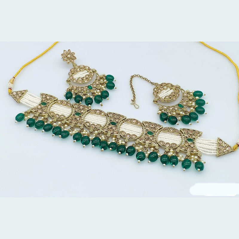 Rani Sati Jewels Crystal Stone Choker Necklace Set