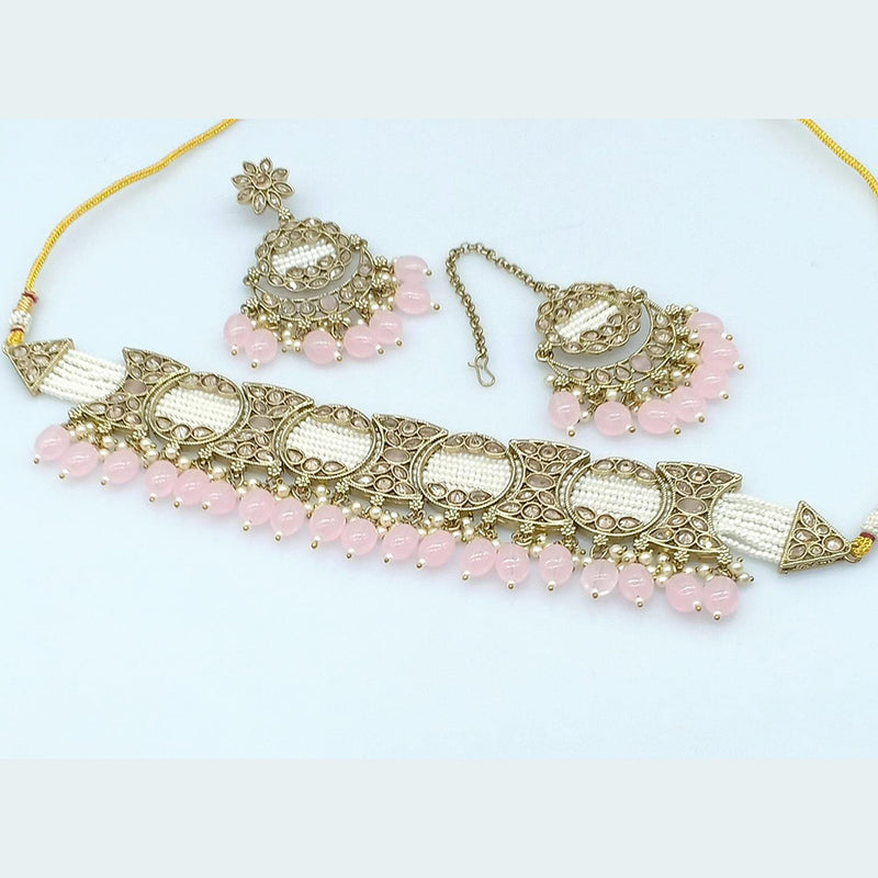 Rani Sati Jewels Crystal Stone Choker Necklace Set