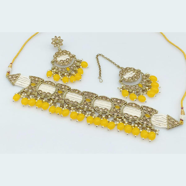 Rani Sati Jewels Crystal Stone Choker Necklace Set