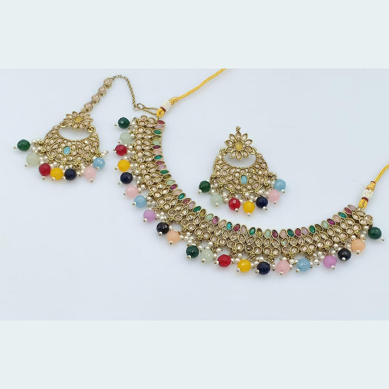 Rani Sati Jewels Crystal Stone Choker Necklace Set