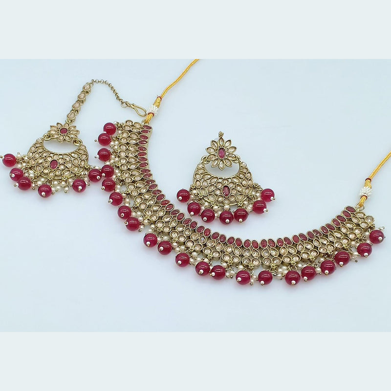 Rani Sati Jewels Crystal Stone Choker Necklace Set