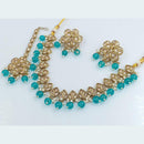 Rani Sati Jewels Gold Plated Crystal Stone Necklace Set