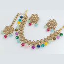 Rani Sati Jewels Gold Plated Crystal Stone Necklace Set