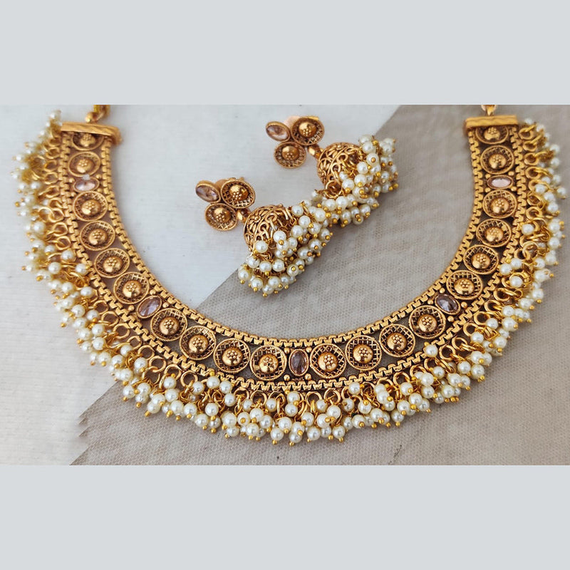 Rani Sati Jewels Gold Plated Pearl Necklace Set