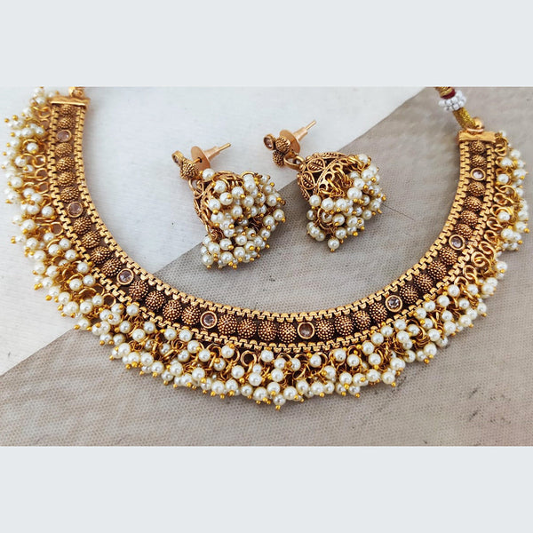 Rani Sati Jewels Gold Plated Pearl Necklace Set