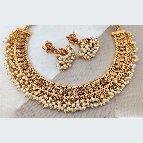 Rani Sati Jewels Gold Plated Pearl Necklace Set