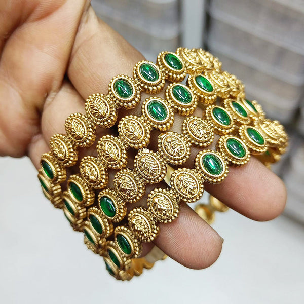 Rani Sati Jewels Gold  Plated Pota  Bangles Set