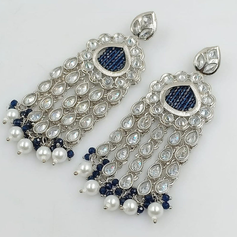 Rani Sati Jewels Silver Plated Reverse AD Earring