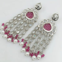 Rani Sati Jewels Silver Plated Reverse AD Earring