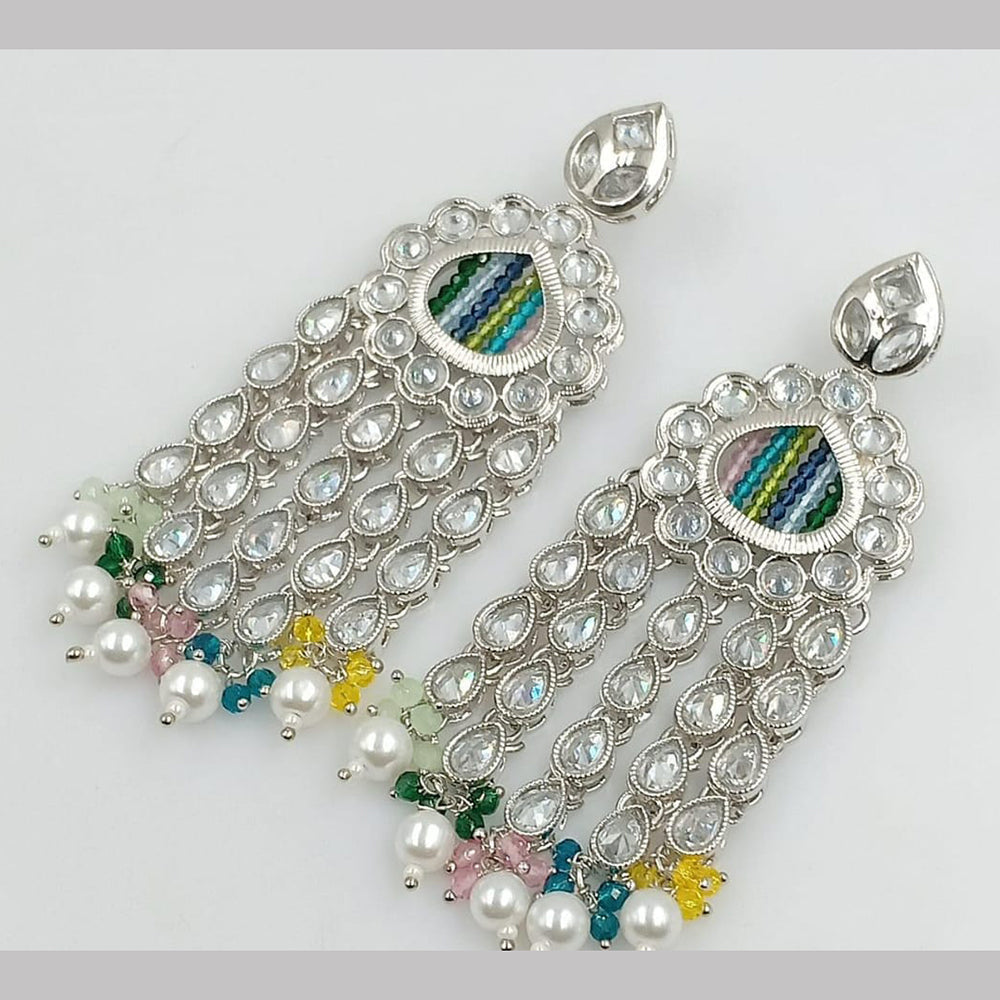 Rani Sati Jewels Silver Plated Reverse AD Earring