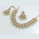 Rani Sati Jewels Gold Plated Reverse AD Necklace Set