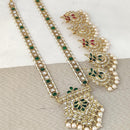 Rani Sati Jewels Gold Plated Pearl And Kundan Long Necklace Set