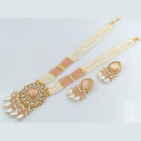Rani Sati Jewels Gold Plated Pearl And Kundan Long Necklace Set