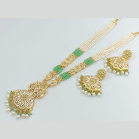 Rani Sati Jewels Gold Plated Pearl And Kundan Long Necklace Set