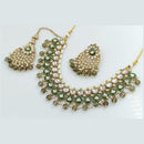 Rani Sati Jewels Gold Plated Kundan And Pearl Necklace Set