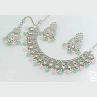 Rani Sati Jewels Silver Plated Kundan And Pearl Necklace Set