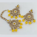 Rani Sati Jewels Gold Plated Crystal Stone Dangler Earrings