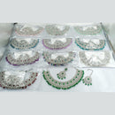 Rani Sati Jewels Silver  Plated Crystal Stone And Beads Necklace Set (1 Piece Only)