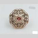Rani Sati Jewels Gold Plated Polki Kundan Stone Ring