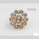Rani Sati Jewels Gold Plated Polki Kundan Stone Ring