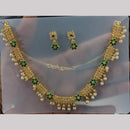 Rani Sati Jewels Gold Plated Austrian Stone Pearls Necklace Set