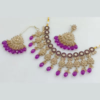 Rani Sati Jewels Gold Plated Crystal Stone And Beads Necklace Set