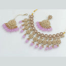 Rani Sati Jewels Gold Plated Crystal Stone And Beads Necklace Set