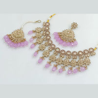 Rani Sati Jewels Gold Plated Crystal Stone And Beads Necklace Set