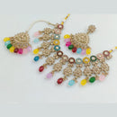 Rani Sati Jewels Gold Plated Crystal Stone And Beads Necklace Set