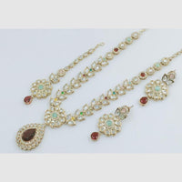 Rani Sati Jewels Gold Plated Crystal Stone Necklace Set