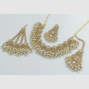 Rani Sati Jewels Gold Plated Crystal and Beads Necklace Set