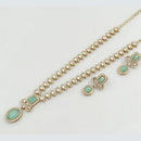 Rani Sati Jewels Gold Plated Crystal Stone Long Necklace Set