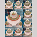 Rani Sati Jewels Gold Plated Crystal Stone And Beads Necklace Set