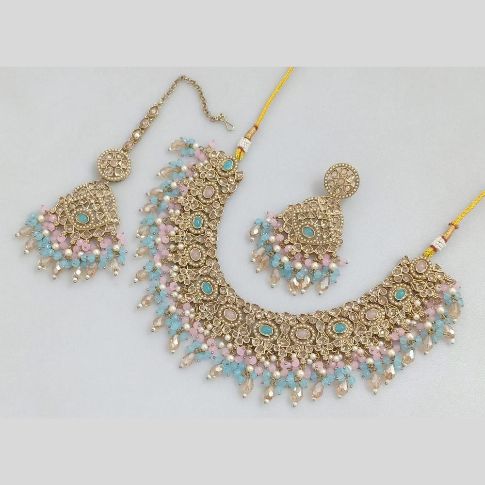 Rani Sati Jewels Heritage Crystal Stone Beads And Pearl Necklace Set