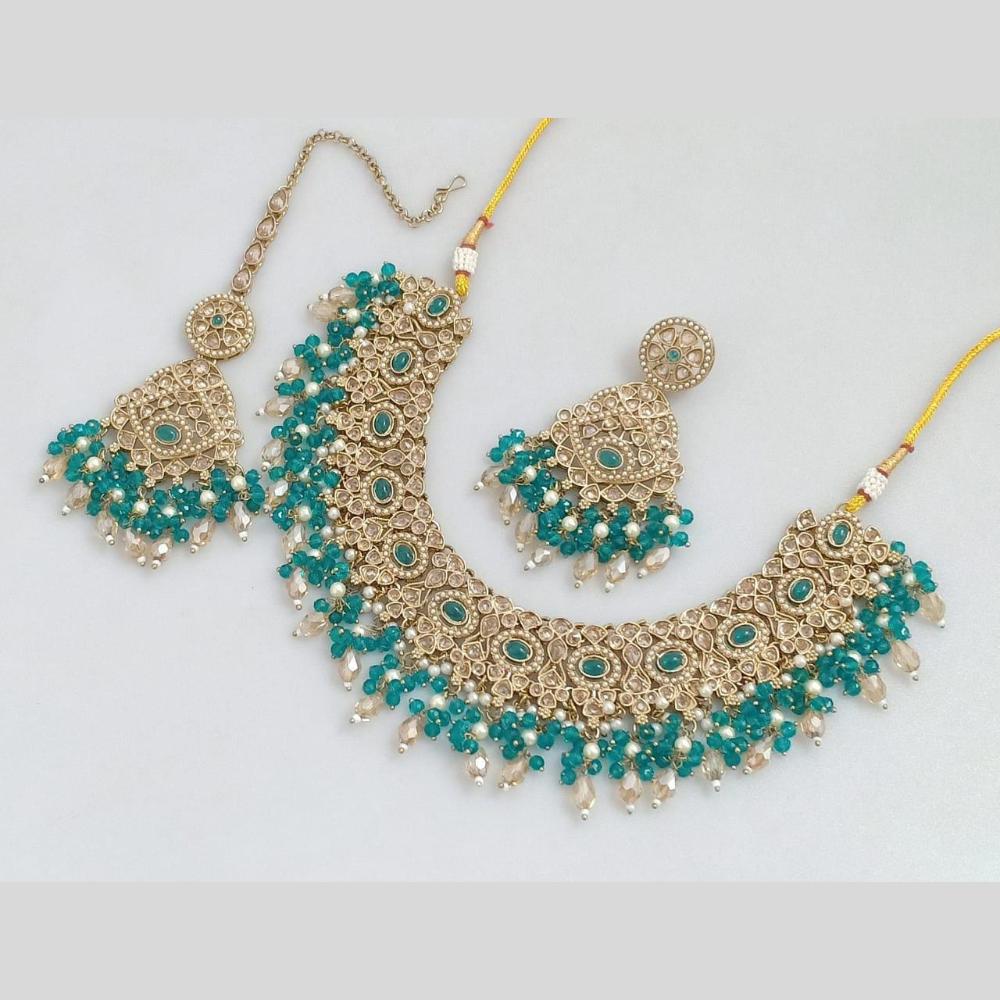 Rani Sati Jewels Heritage Crystal Stone Beads And Pearl Necklace Set