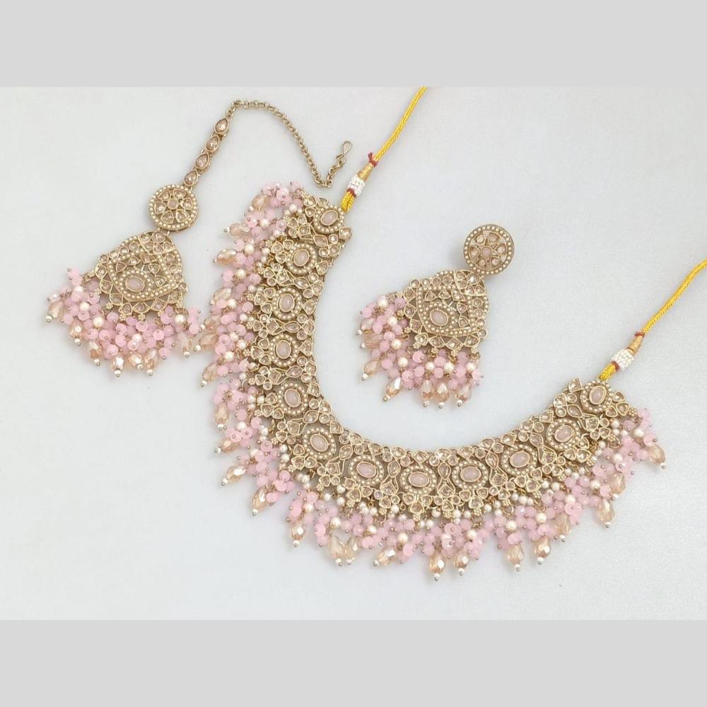Rani Sati Jewels Heritage Crystal Stone Beads And Pearl Necklace Set