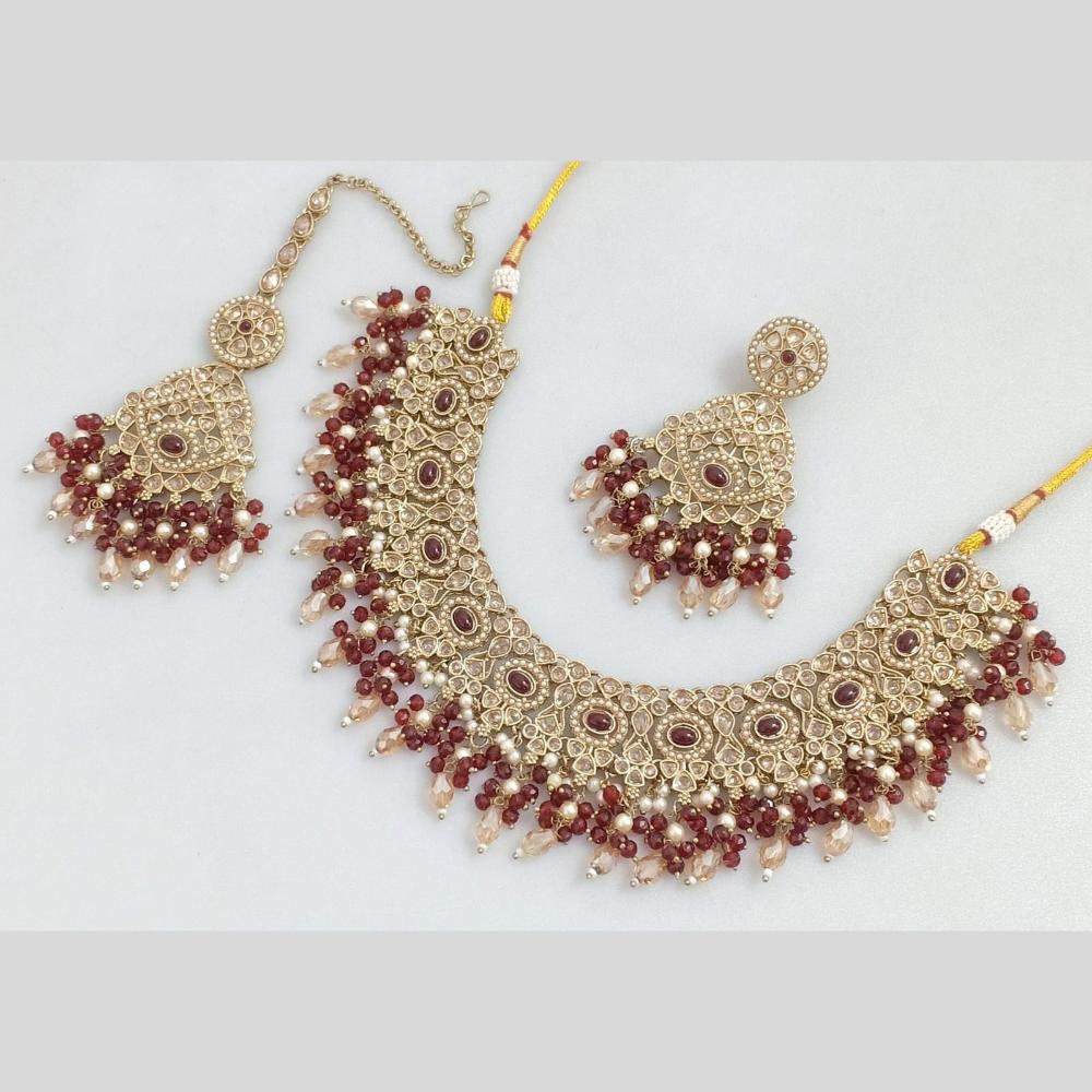 Rani Sati Jewels Heritage Crystal Stone Beads And Pearl Necklace Set