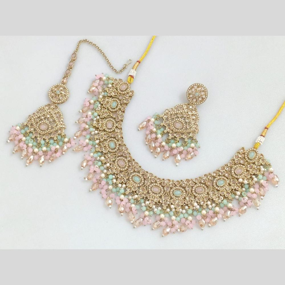 Rani Sati Jewels Heritage Crystal Stone Beads And Pearl Necklace Set
