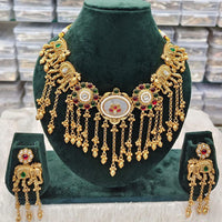 Rani Sati Jewels Sparkling Glow Pota Stone And Pearl Necklace Set
