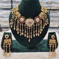 Rani Sati Jewels Sparkling Glow Pota Stone And Pearl Necklace Set