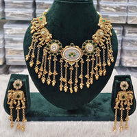 Rani Sati Jewels Sparkling Glow Pota Stone And Pearl Necklace Set